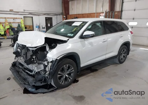 2019 Toyota Highlander Le z USA, uszkodzony, nr VIN 5TDBZRFH9KS993126